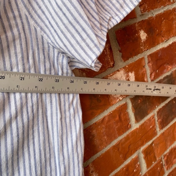 Gap Womens 2X Cold Shoulder Stripe Metallic Flowy Top - Picture 9 of 10